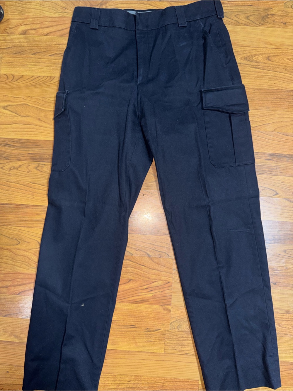 Blauer Black Cargo Pants with Side Flap Pockets